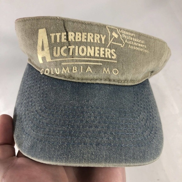 Atterberry Auctioneers Columbia MO Visor Cap Hat Otto One Size Fits Most OSFM - Picture 12 of 12